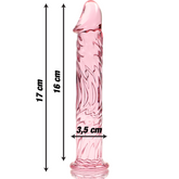 NEBULA SERIES BY IBIZA - MODELO 12 DILDO DE CRISTAL BOROSILICATO TRANSPARENTE 17 CM -O- 3,5 CM